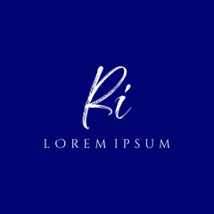 Letter RI luxury logo design vector