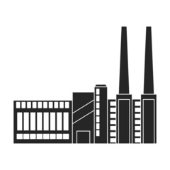 Factory building vector icon.Black vector icon isolated on white background factory building.