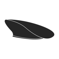 Military cap vector icon.Black vector icon isolated on white background military cap.