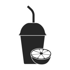 Fruit smoothie vector icon.Black vector icon isolated on white background fruit smoothie.