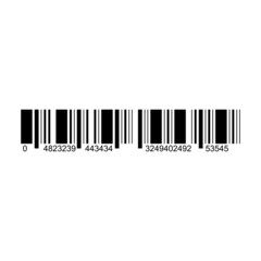 Bar code vector cartoon icon. Vector illustration barcode on white background. Isolated cartoon illustration icon of label bar code .