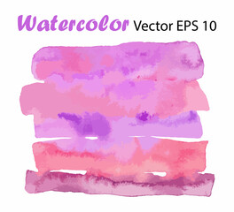 Vector Abstract Watercolor Background for Quote. Girly Watercolour Colorful Gradient isolated on white. Can be used for Element, Design and Emblem. Pink Blue Violet Color