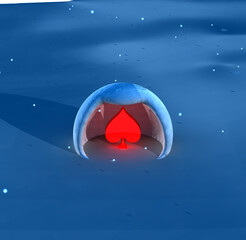 雪灯篭の中のスペード：赤のカード ～spada in the snow lantern～