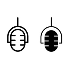 Microphone icon vector. Mic illustration sign. Karaoke symbol.