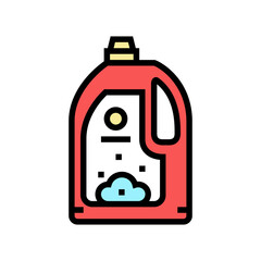 Naklejka premium conditioner for wash textile clothing color icon vector. conditioner for wash textile clothing sign. isolated symbol illustration