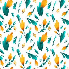 seamless floral pattern. Abstract design for fabric, textile, wallpaper and packaging 