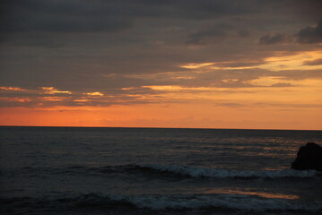 Fototapeta na wymiar sunset on the Black Sea coast