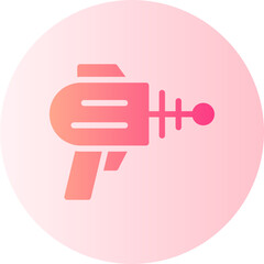 Space gun gradient icon