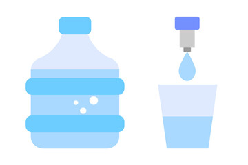 Fototapeta premium ウォーターサーバー ベクターイラスト