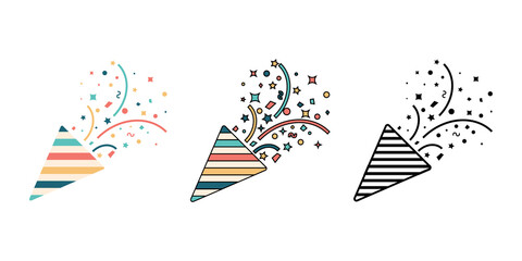 Party cracker icon simple design