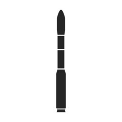 Space rocket vector icon.Black vector icon isolated on white background space rocket.