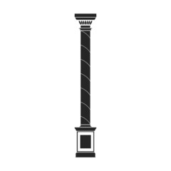 Column pillar vector icon. Black vector icon isolated on white background column pillar.