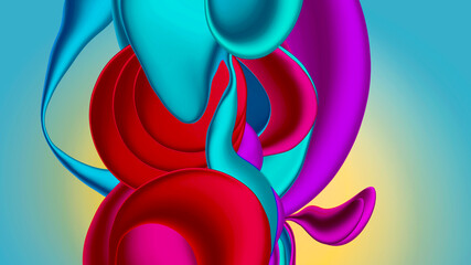 Digital painting design illustration, Gradient colorful abstract  background,