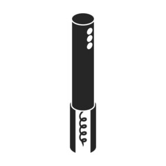 Bottle opener isometric vector icon.Black vector icon isolated on white background bottle opener.