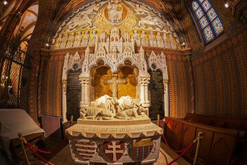 Interior of Matthias Church, Budapest, Hungary, Europe
