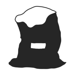 Agriculture bag of flour vector icon.Black vector icon isolated on white background agriculture bag of flour.