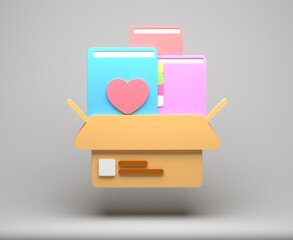 3d dimensional icon symbol of cancer certificate, suitable for modern flat fruit designs that are comfortable to look at