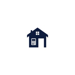 House Calculating Logo Vector