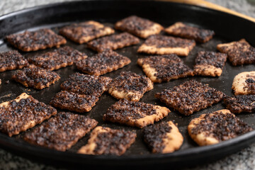 Close-up of delicious homemade cookies with brown sugar