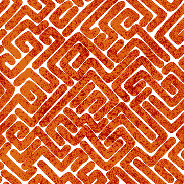 Seamless African pattern. Patchwork ornament. Bohemian print for textiles. Vector illustration.