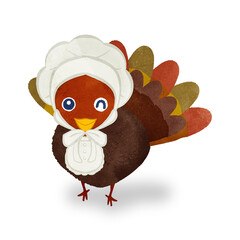 Cute turkey cosplaying as a maid