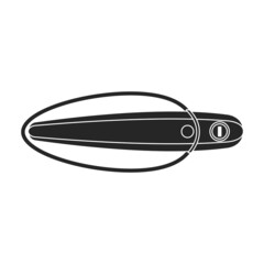 Handle door vector black icon. Vector illustration handle door car on white background. Isolated black illustration icon of auto hand.