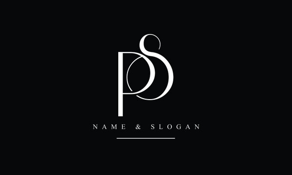 SP, PS, S, P abstract letters logo monogram