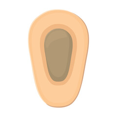 Bandage vector cartoon icon. Vector illustration bandage on white background. Isolated cartoon illustration icon of band .