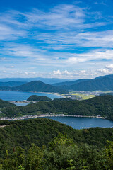 三方五湖第3駐車場から三方五湖を望む