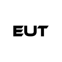 EUT letter logo design with white background in illustrator, vector logo modern alphabet font overlap style. calligraphy designs for logo, Poster, Invitation, etc.