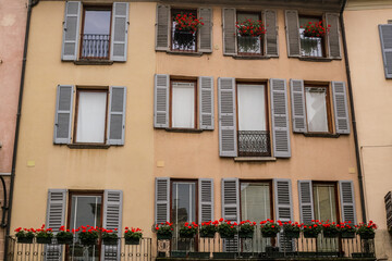 View of Traditional Old Building in Como City Center