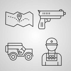 Military Icon Set Vector illustration EPS