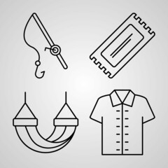 Summer Icon Set Vector illustration EPS