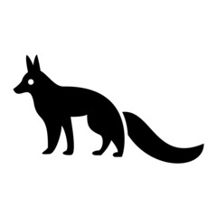 Vector Fox Glyph Icon Design