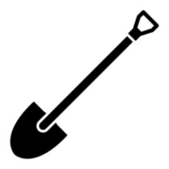  Vector Shovel Glyph Icon Design