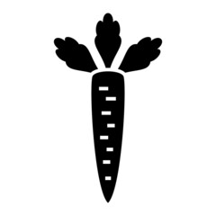 Vector Carrot Glyph Icon Design