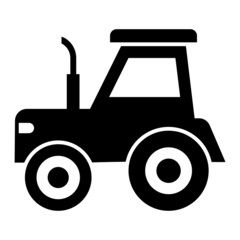 Vector Tractor Glyph Icon Design