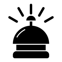 Vector Desk Bell Glyph Icon Design