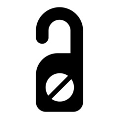 Vector Do Not Disturb Glyph Icon Design