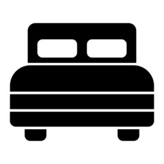 Vector Double Bed Glyph Icon Design