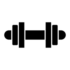 Vector Dumbbell Glyph Icon Design