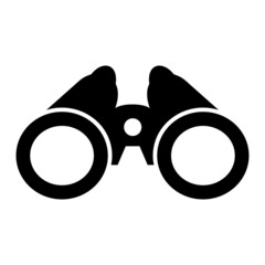 Vector Binoculars Glyph Icon Design