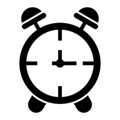 Vector Alarm Clock Glyph Icon Design