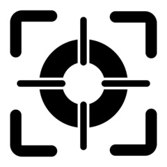 Vector Focus Glyph Icon Design