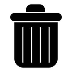 Vector Dustbin Glyph Icon Design