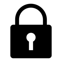 Vector Locked Glyph Icon Design