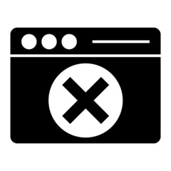 Obraz premium Vector Error Glyph Icon Design