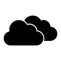 Vector Clouds Glyph Icon Design