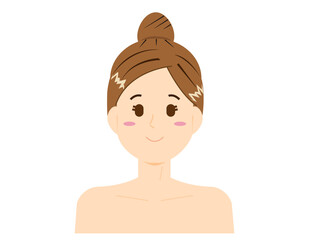 Vector illustration of female face.