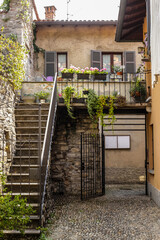View of a House in Como on a Rainy Day